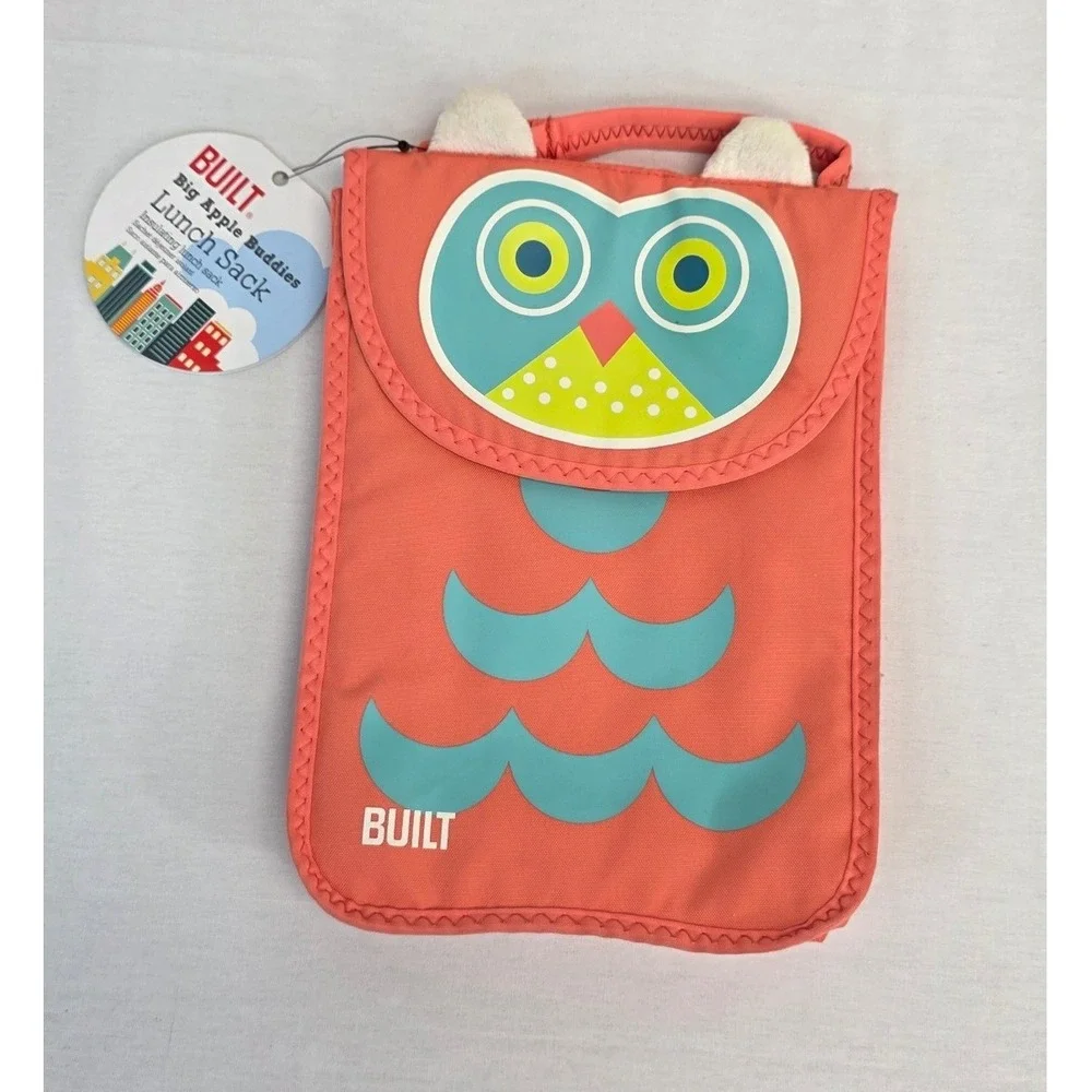 BUILT NY Big Apple Buddies Olivia Owl Insulated Lunch Sack Orange BAB1-OWL